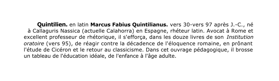 Prévisualisation du document Quintilien.