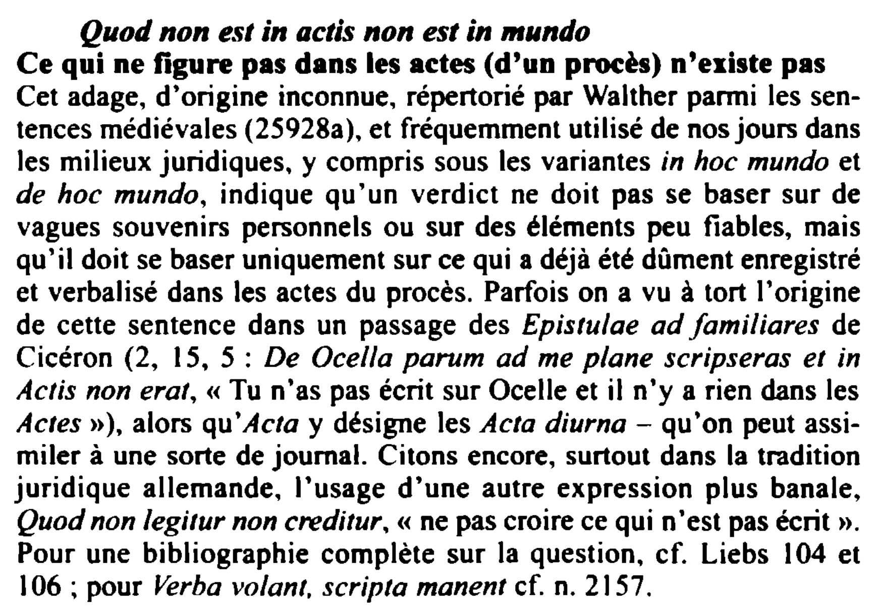 Prévisualisation du document Quod non est in actis non est in mundo