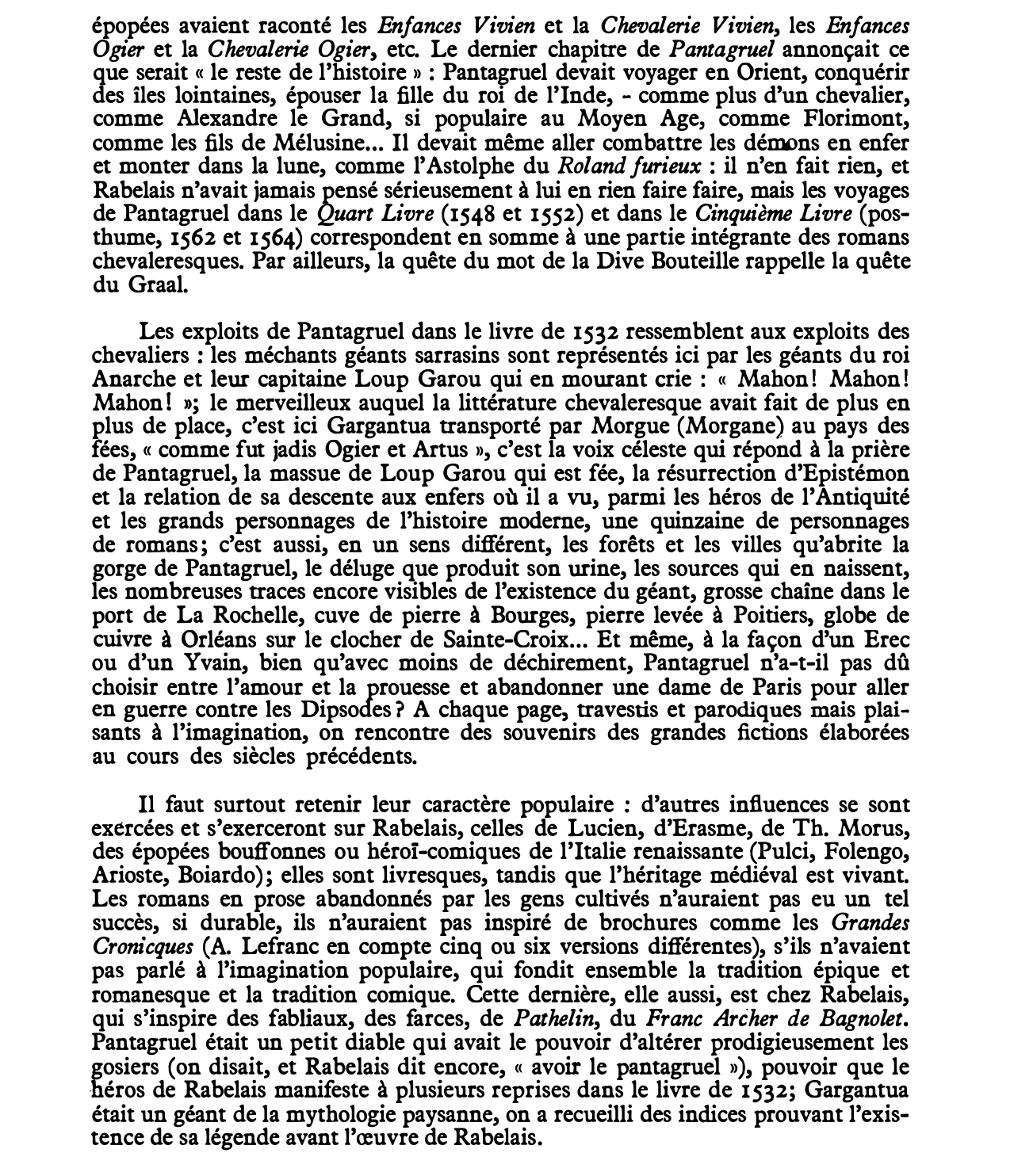 Prévisualisation du document Rabelais - Histoire de la littérature
