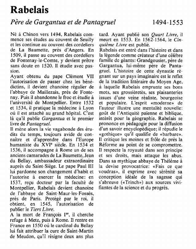 Prévisualisation du document RabelaisPère de Gargantua et de Pantagruel.