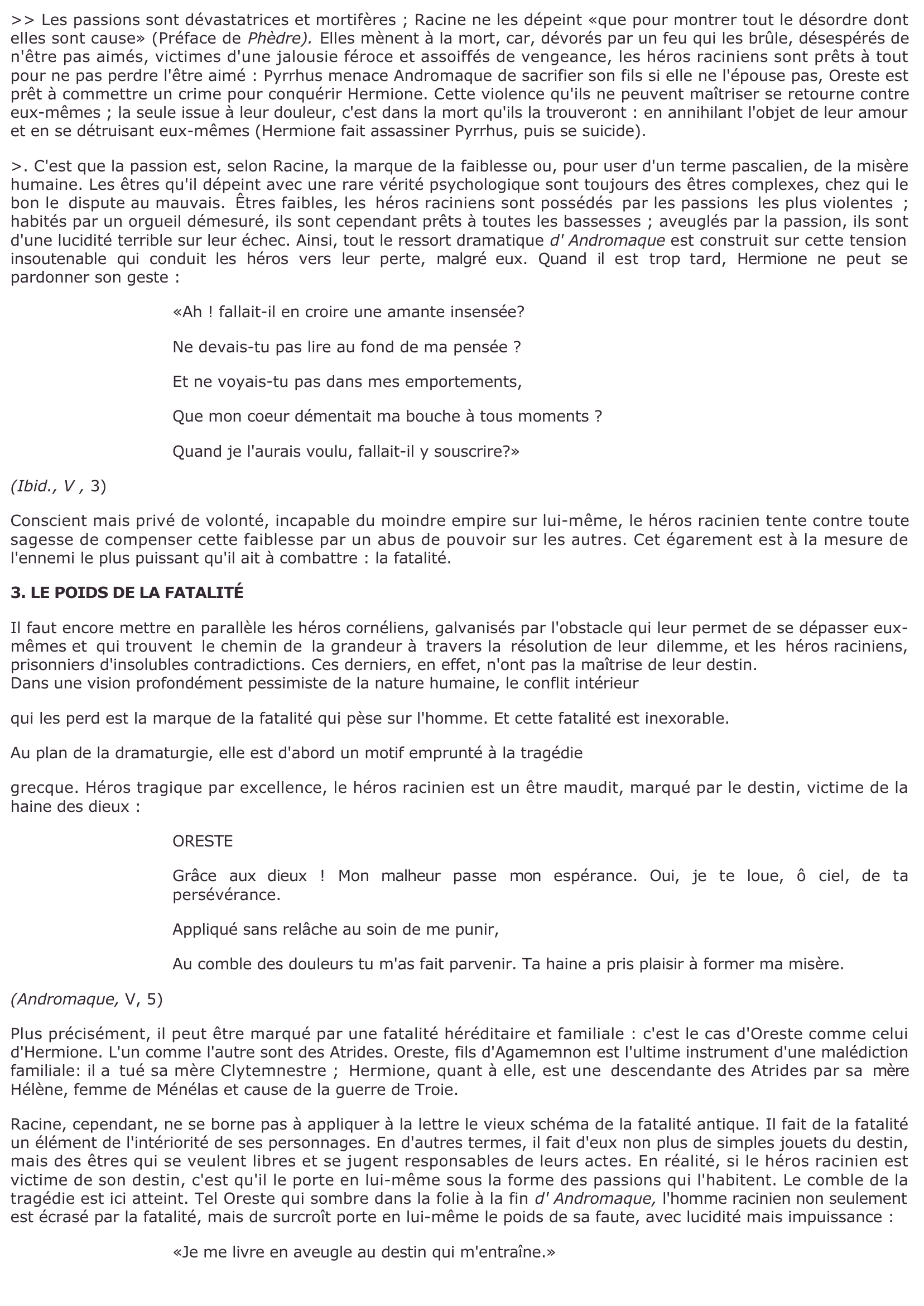 Prévisualisation du document RACINE: Andromaque (Fiche de lecture)