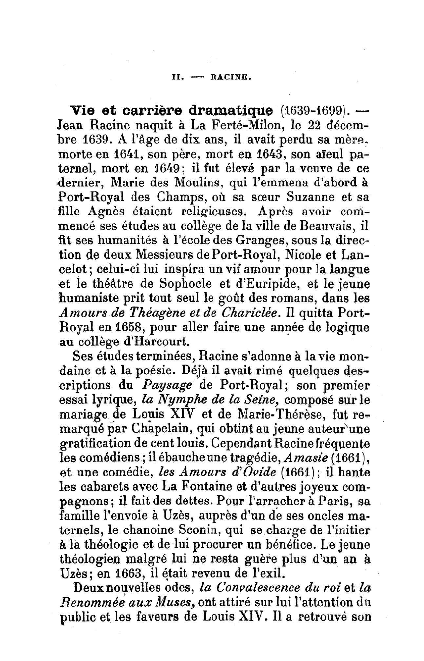 Prévisualisation du document RACINE ET LA TRAGÉDIE DE 1660 A 1715 (LITTÉRATURE)