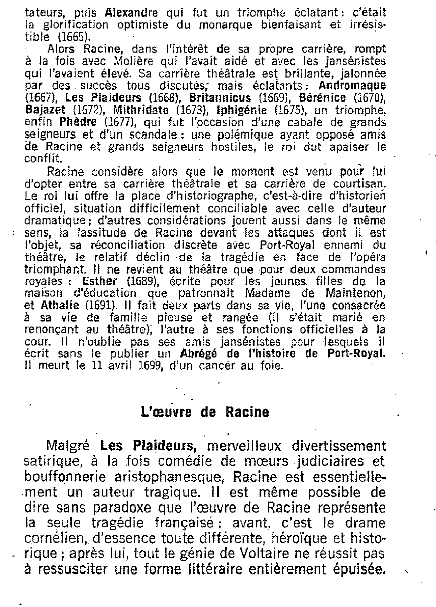 Prévisualisation du document RACINE: ETUDE DES PIECES