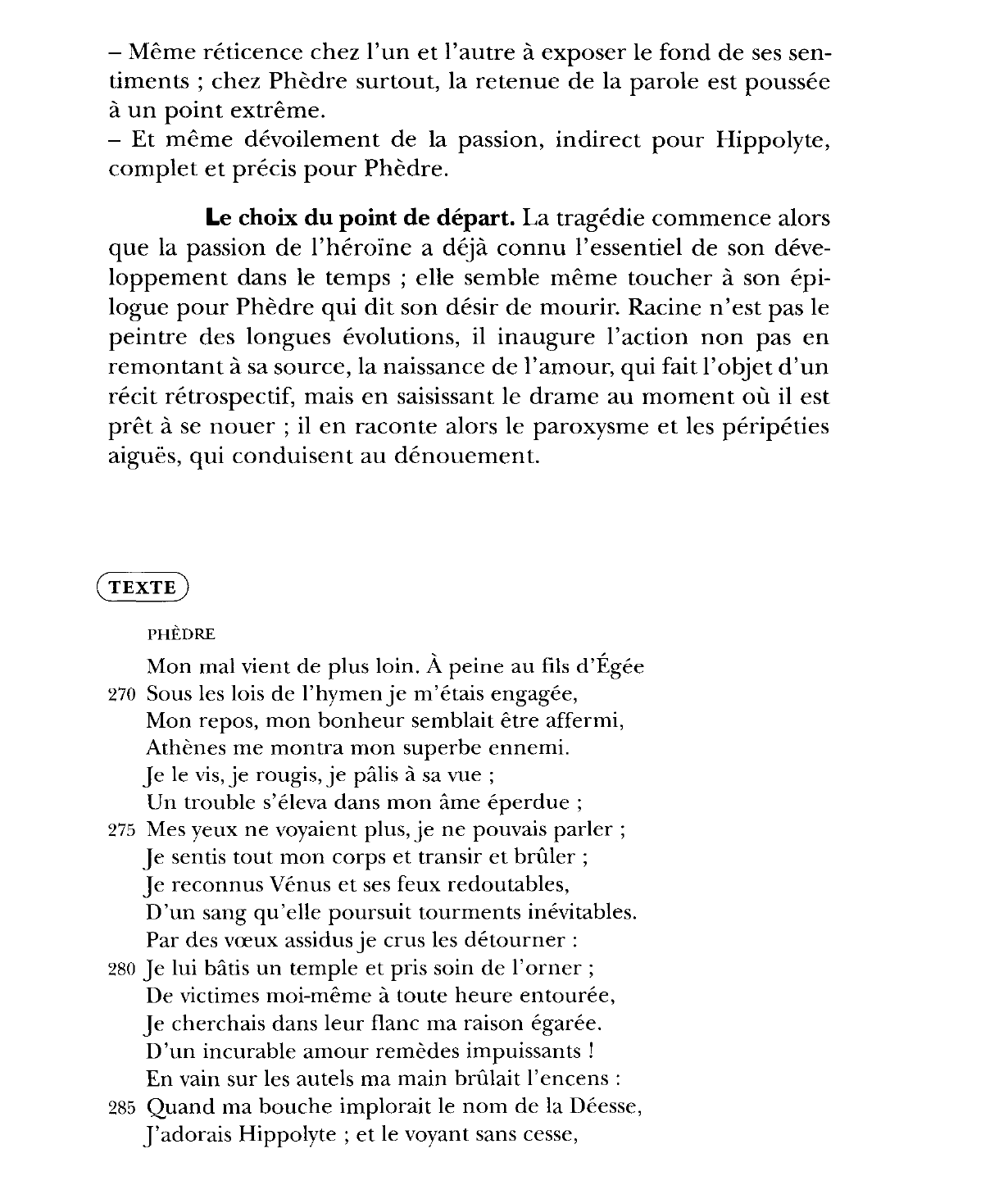 Prévisualisation du document RACINE ; Phèdre: La confession  de Phèdre à OEnone  (Acte 1, SC. 3, v. 269-306)