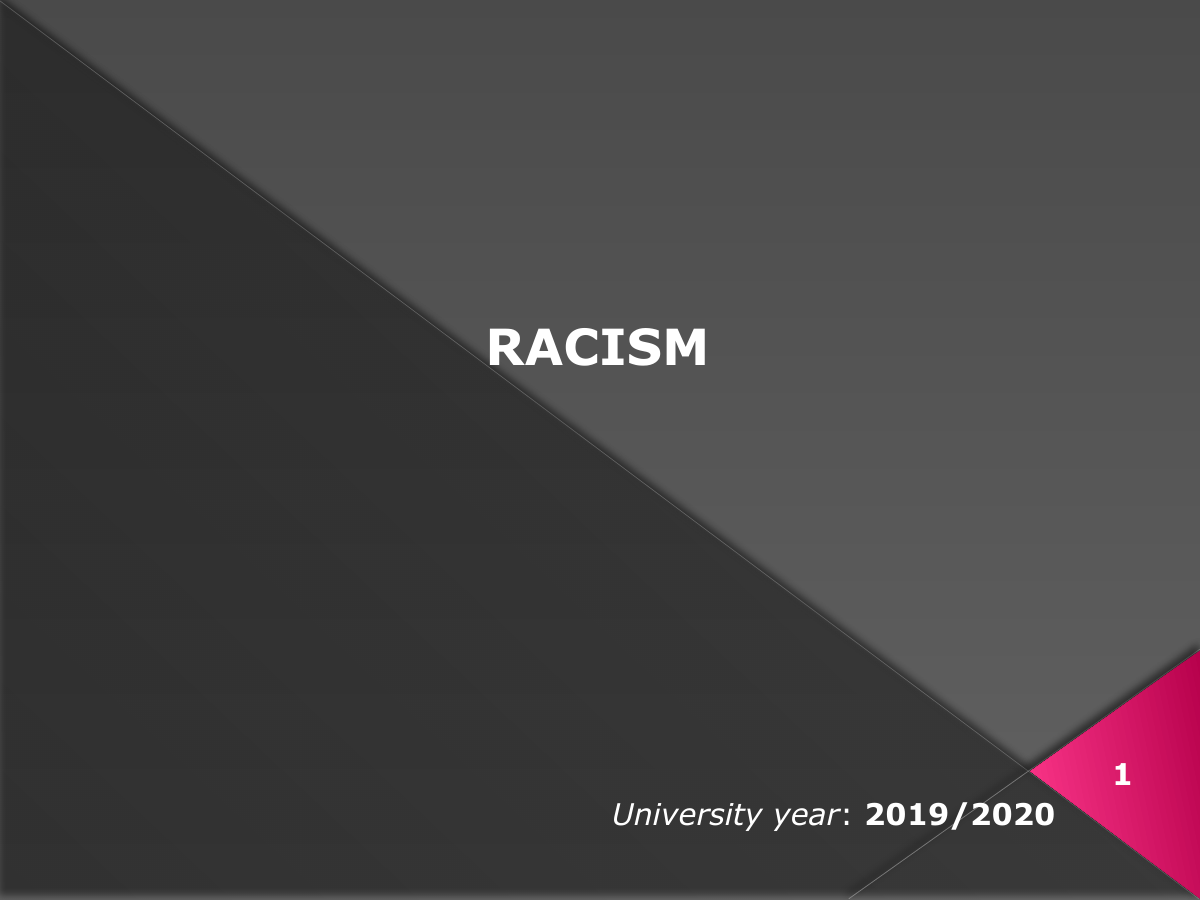 Prévisualisation du document Racisme dans le monde