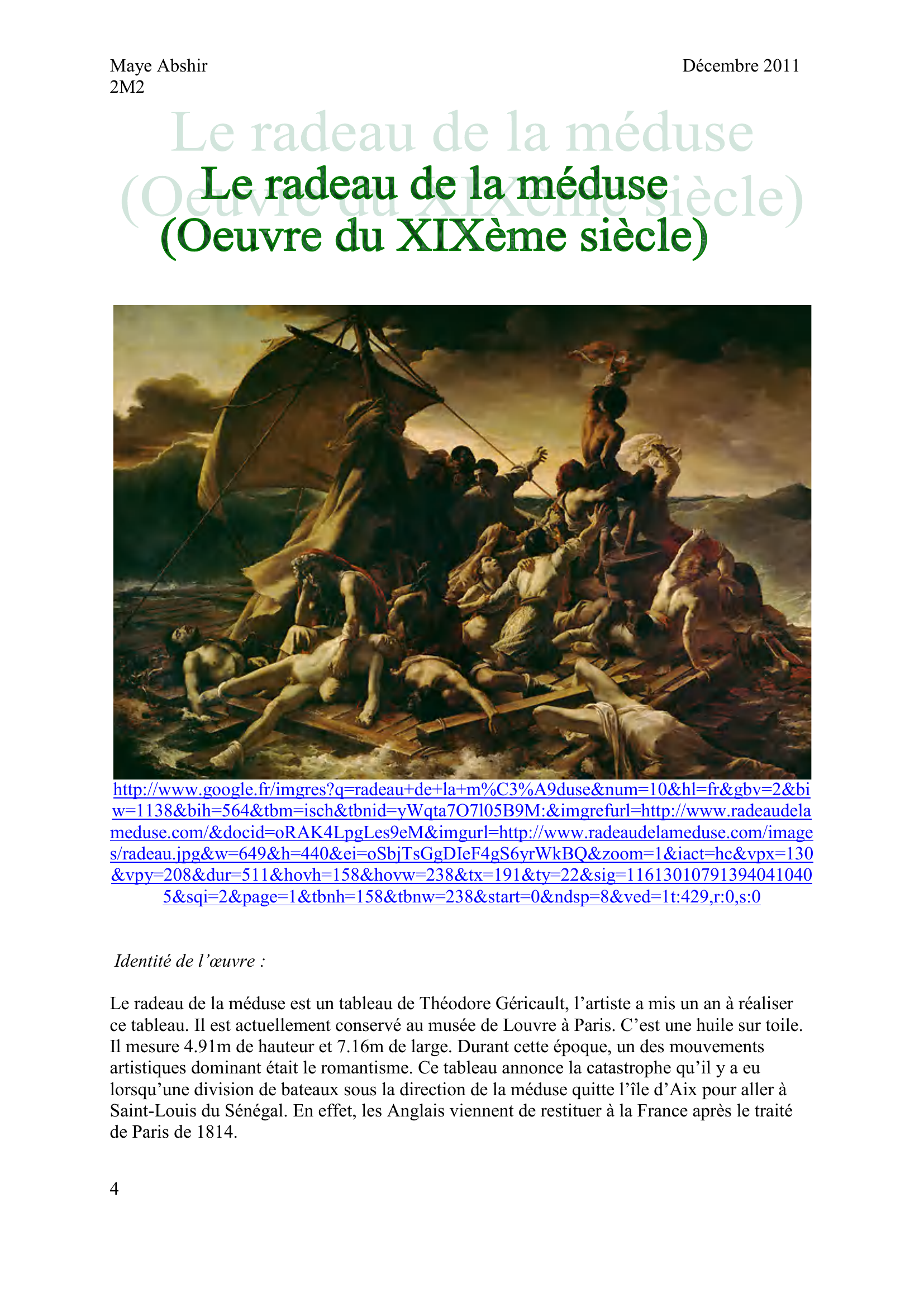 Prévisualisation du document Radeau de la Méduse (le).