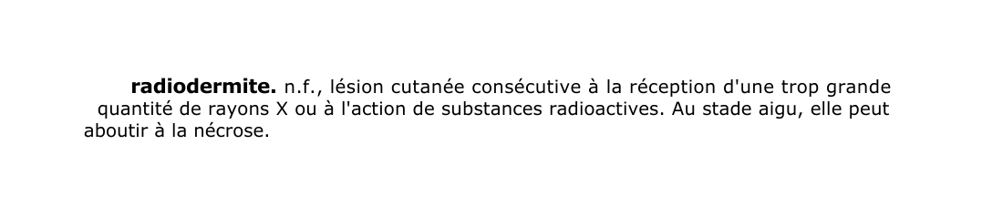 Prévisualisation du document radiodermite.