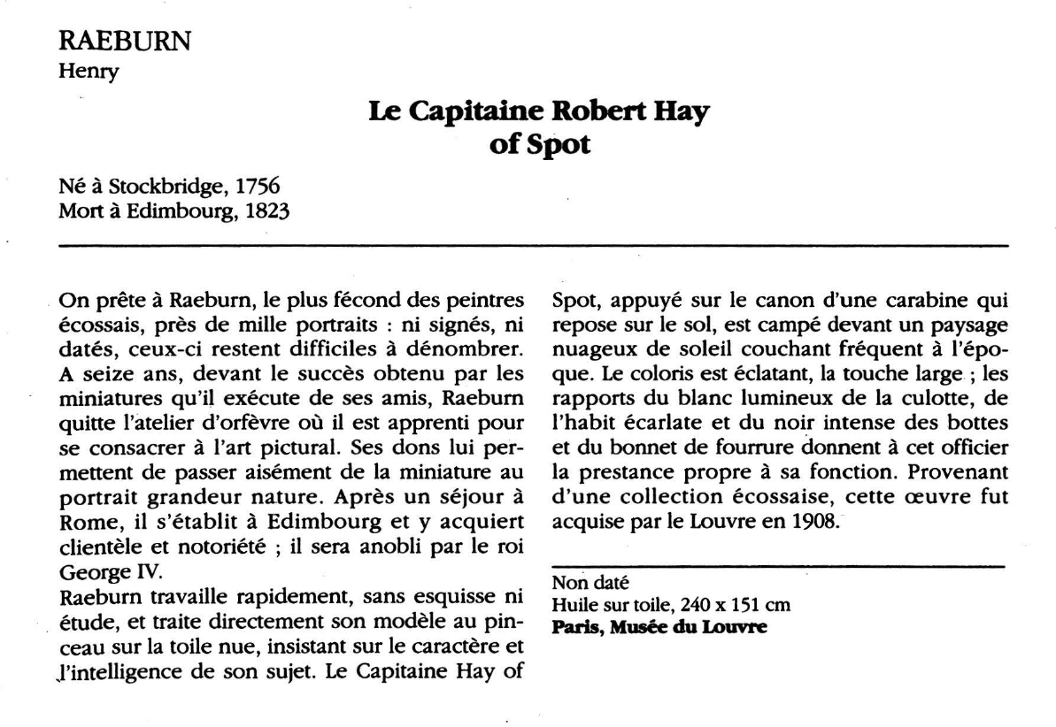 Prévisualisation du document RAEBURN Henry : Le Capitaine Robert Hay of Spot