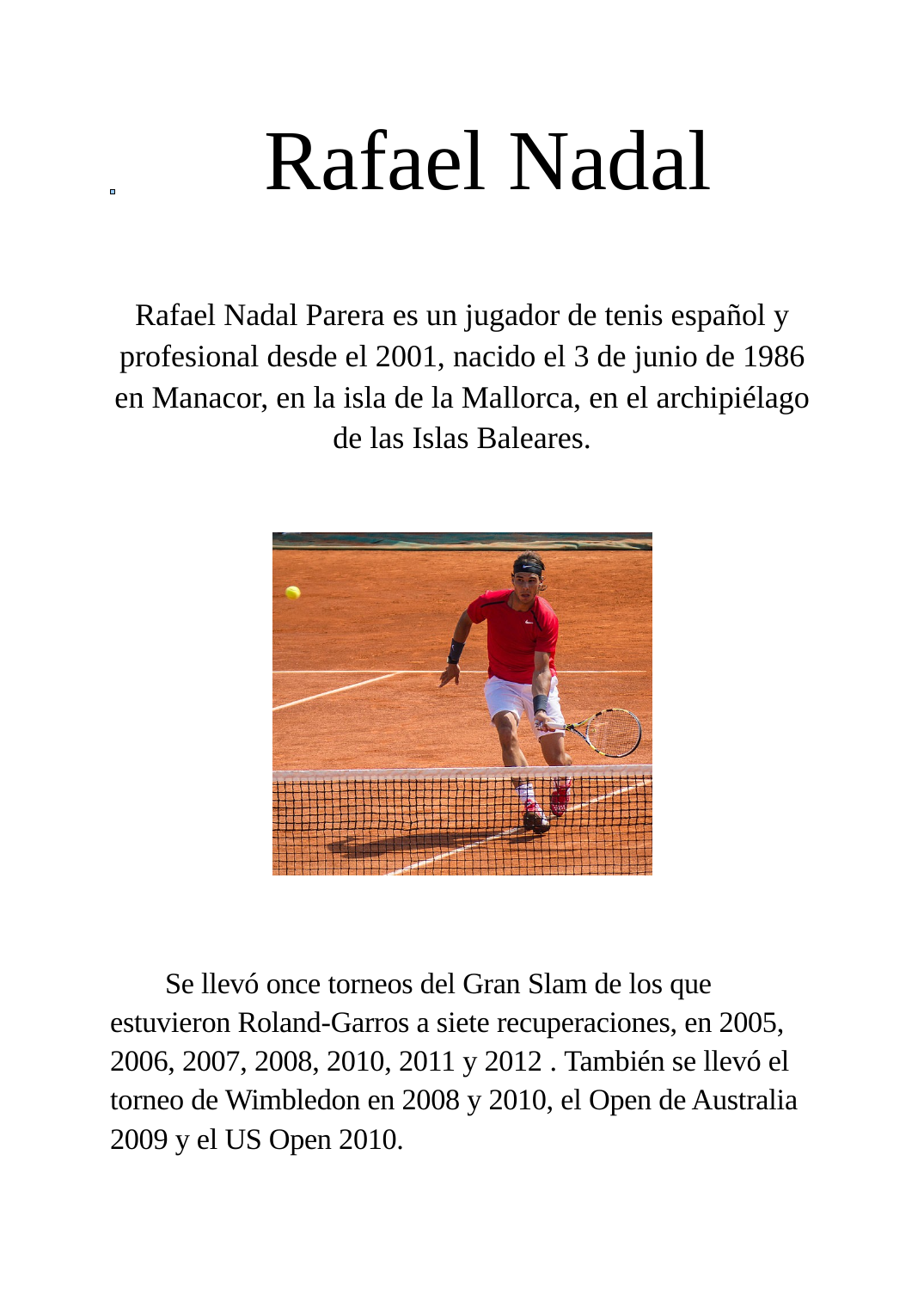 Prévisualisation du document Rafael Nadal