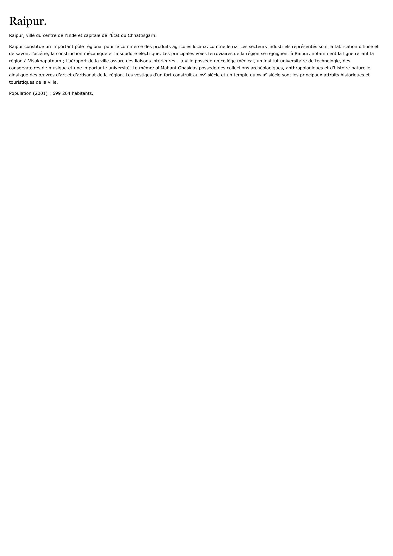 Prévisualisation du document Raipur.