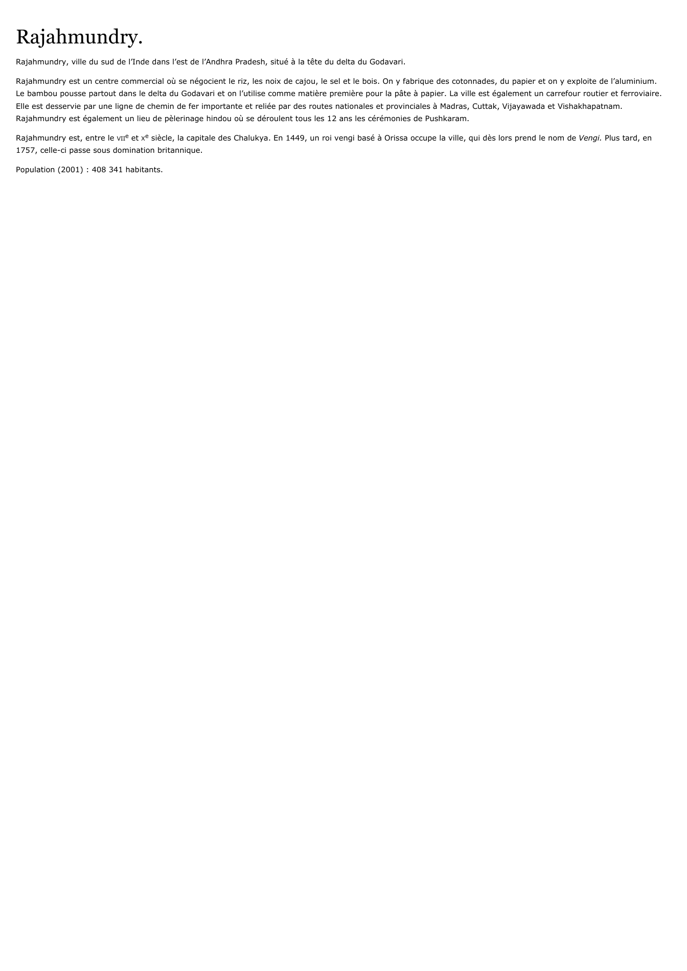 Prévisualisation du document Rajahmundry.