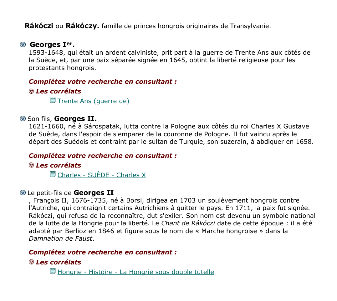 Prévisualisation du document Rákóczi ou Rákóczy.