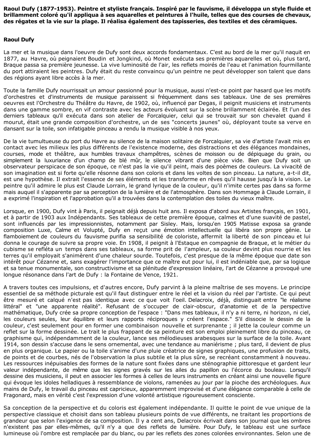 Prévisualisation du document Raoul Dufy