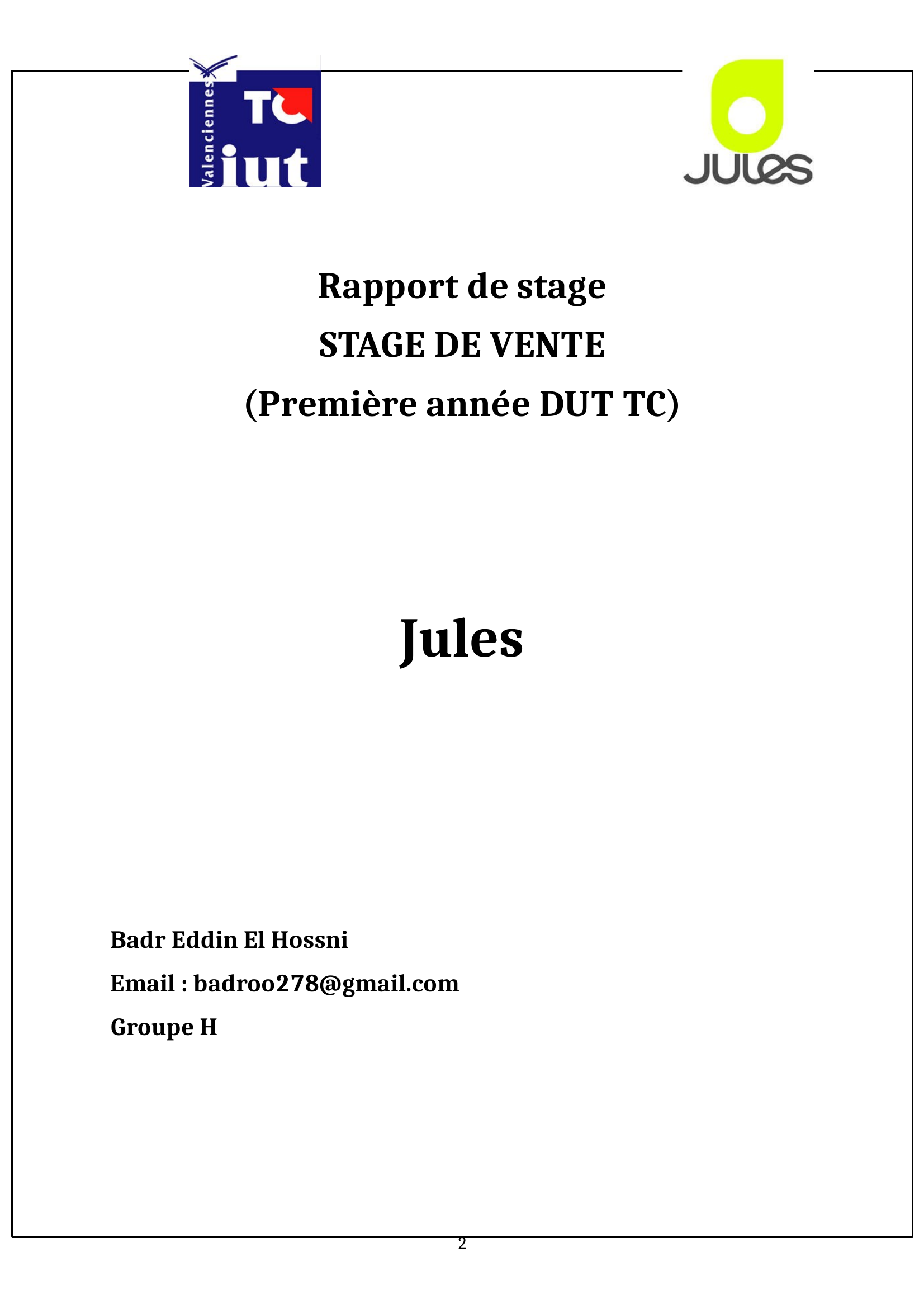 Prévisualisation du document Rapoort de stage