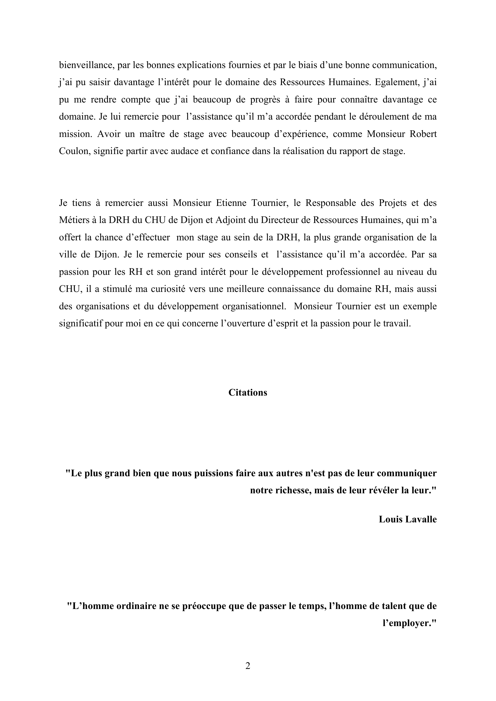 Prévisualisation du document Rapport de stage Amélioration continue des prestations RH au CHU de Dijon