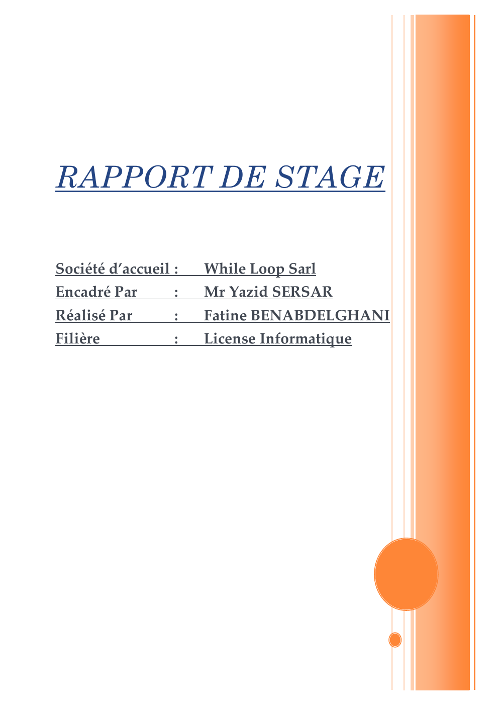 Prévisualisation du document rapport de stage IDA While Loop Sarl