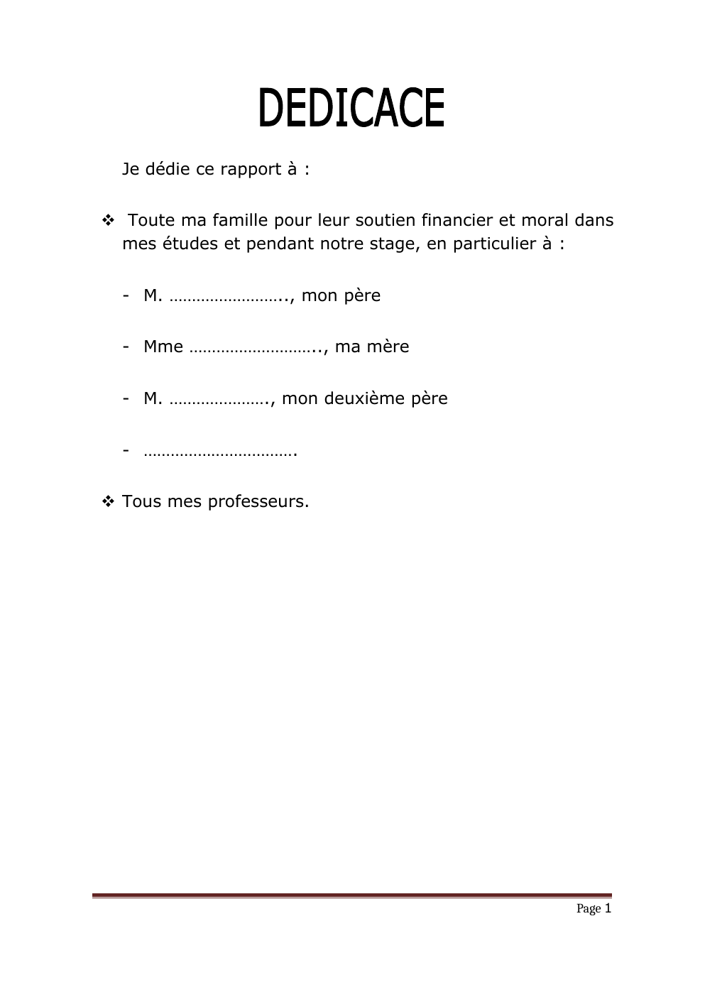 Prévisualisation du document RAPPORT DE STAGE MODELE  NMG BTS FCGE
