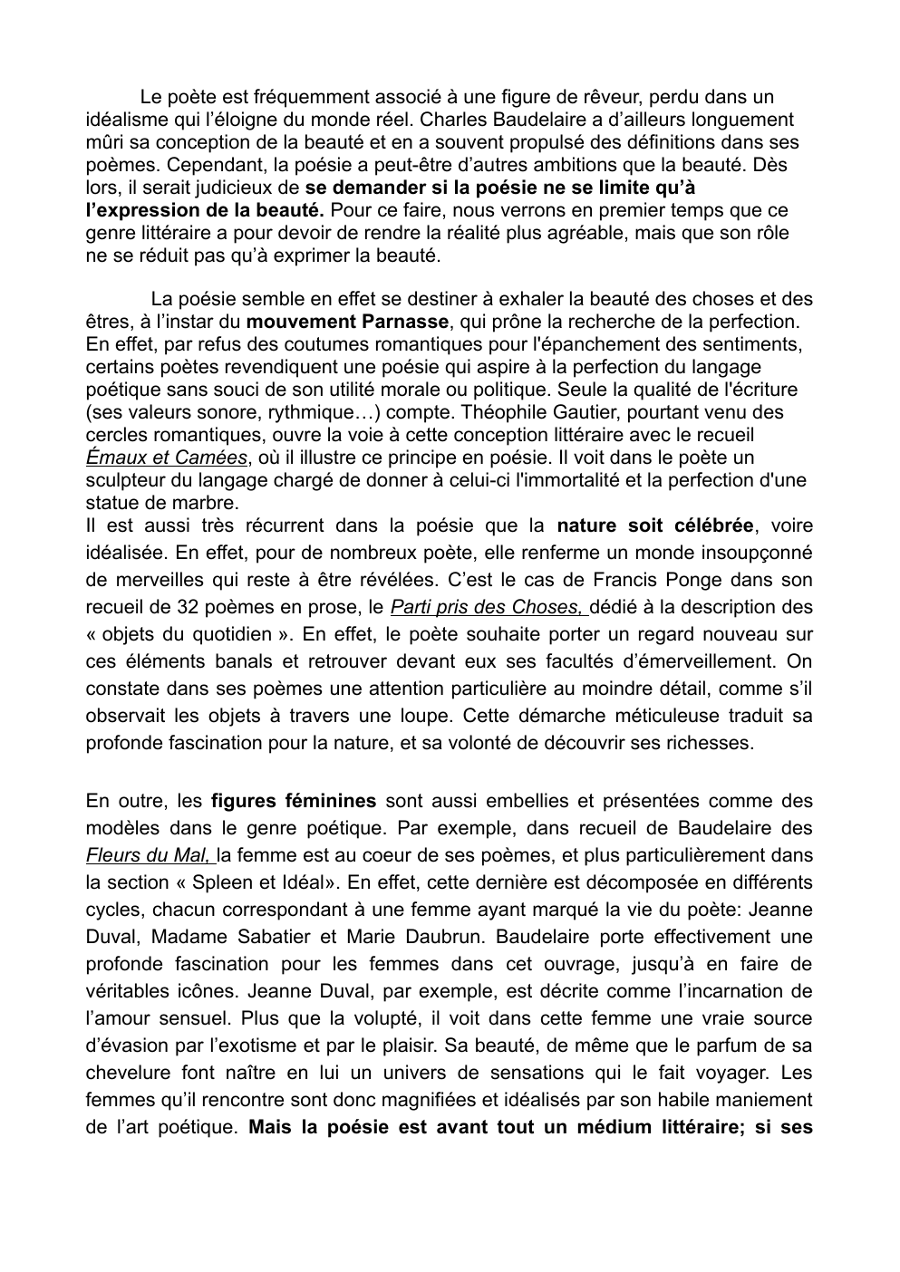 Prévisualisation du document Rapport entre la poésie et la beauté