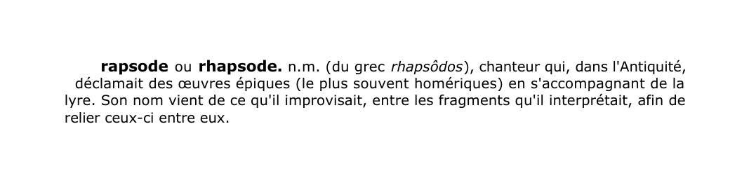 Prévisualisation du document rapsode ou rhapsode.