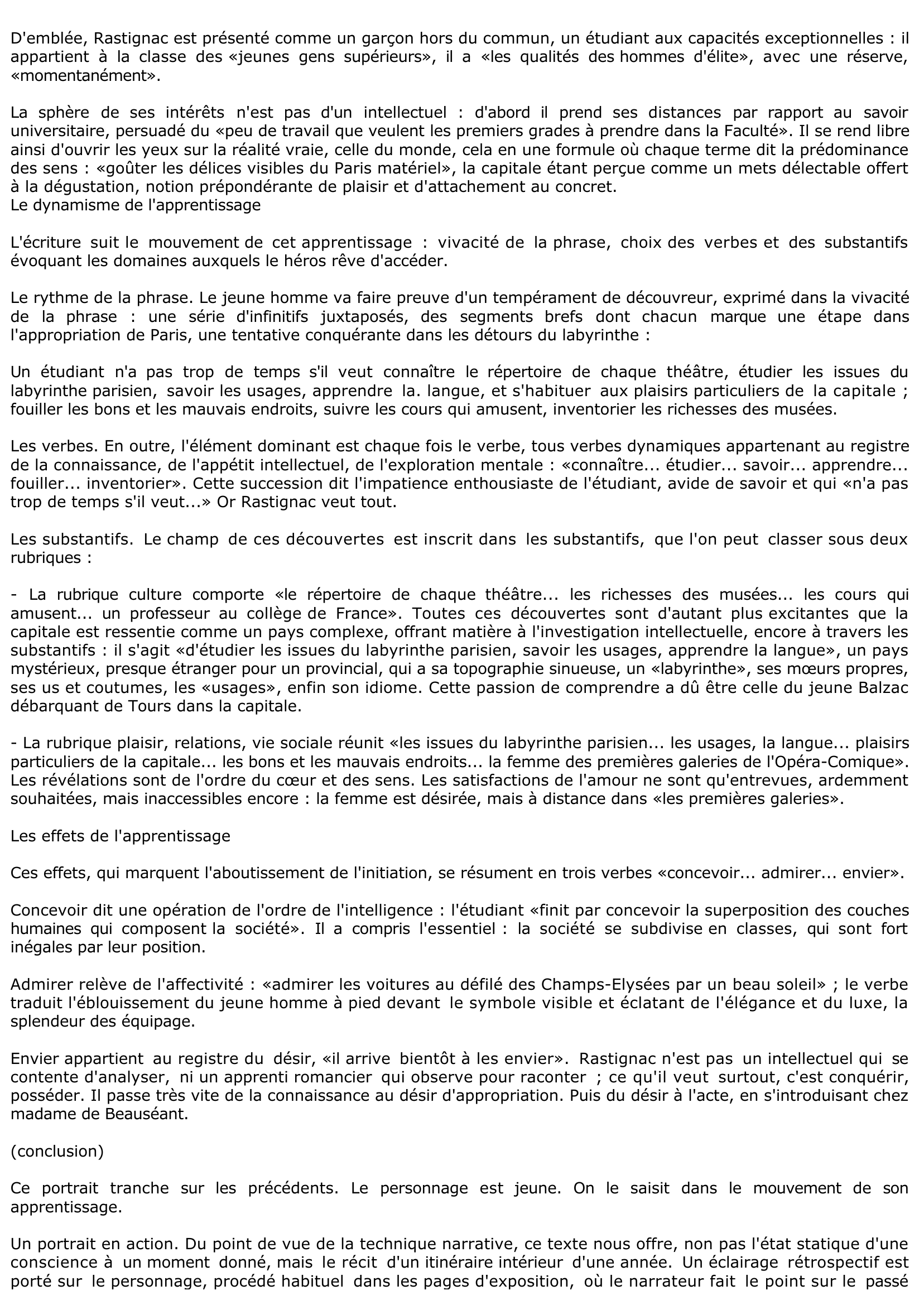 Prévisualisation du document Rastignac, une année d'initiation («Eugène de Rastignac... bachelier en Droit», pp. 56-57) - Le père Goriot de Balzac