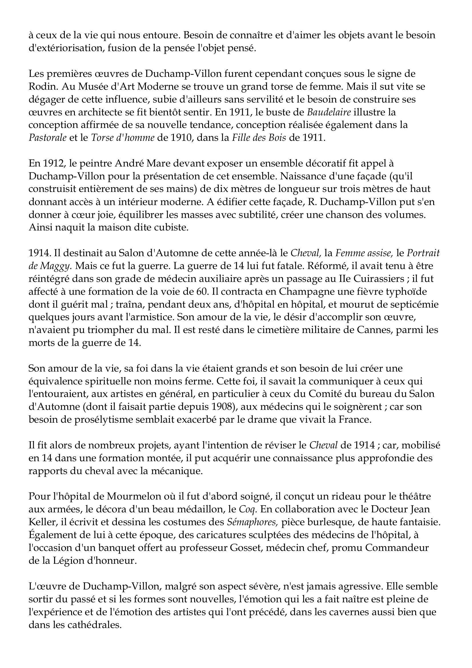 Prévisualisation du document Raymond Duchamp, dit Duchamp-Villon
1876-1918
Duchamp-Villon (Pierre-Maurice-Raymond Duchamp, dit R.