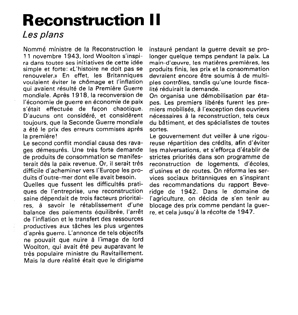 Prévisualisation du document Reconstruction (seconde guerre mondiale).