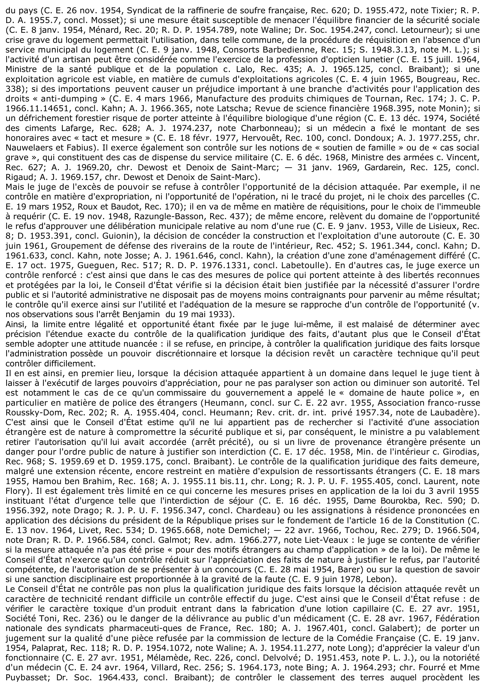 Prévisualisation du document RECOURS POUR EXCÈS DE POUVOIR CONTRÔLE DE LA QUALIFICATION JURIDIQUE DES FAITS - C. E. 4 avr. 1914, GOMEL, Rec. 488 (commentaire d'arrêt)