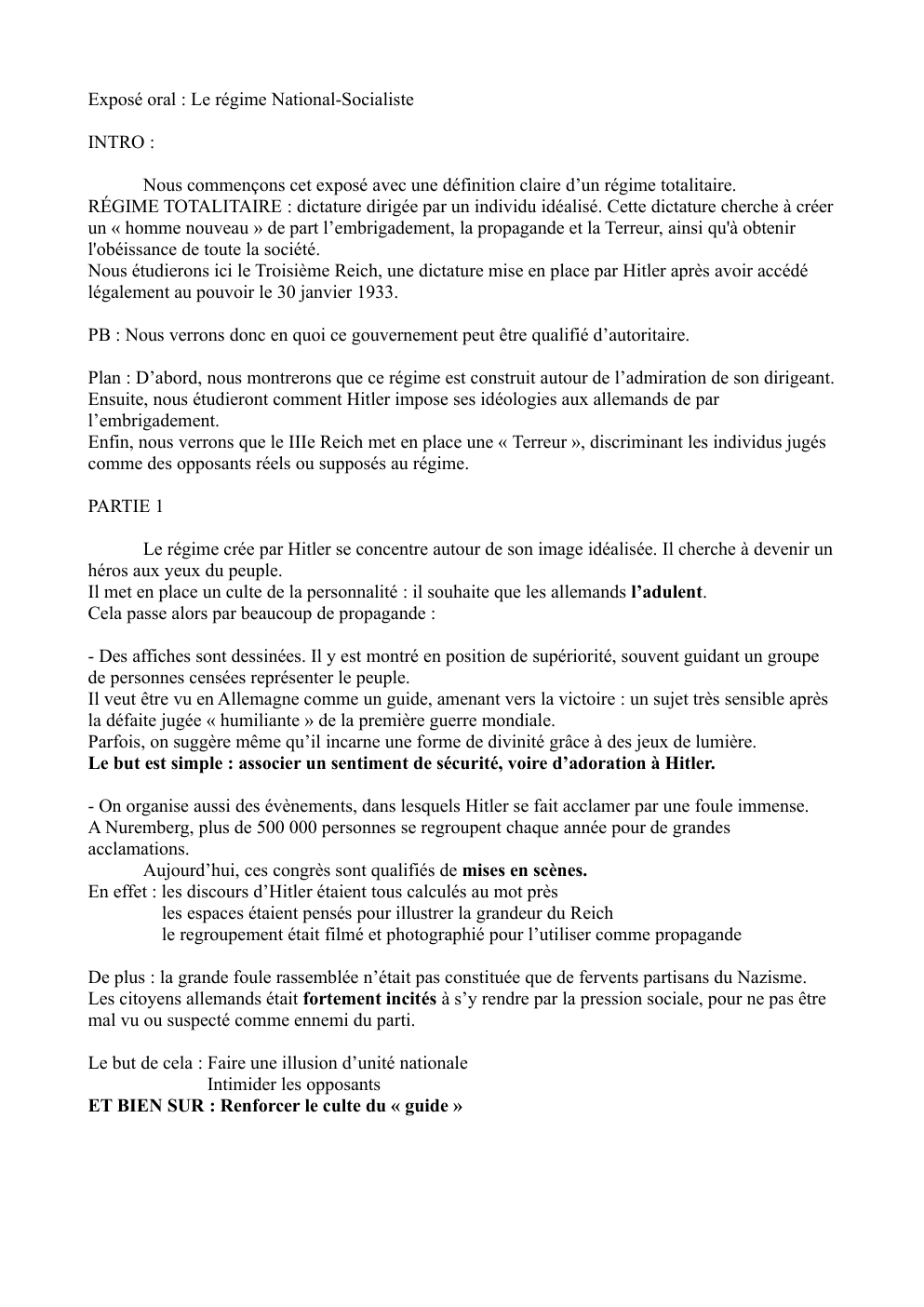 Prévisualisation du document Régime Nazi histoire