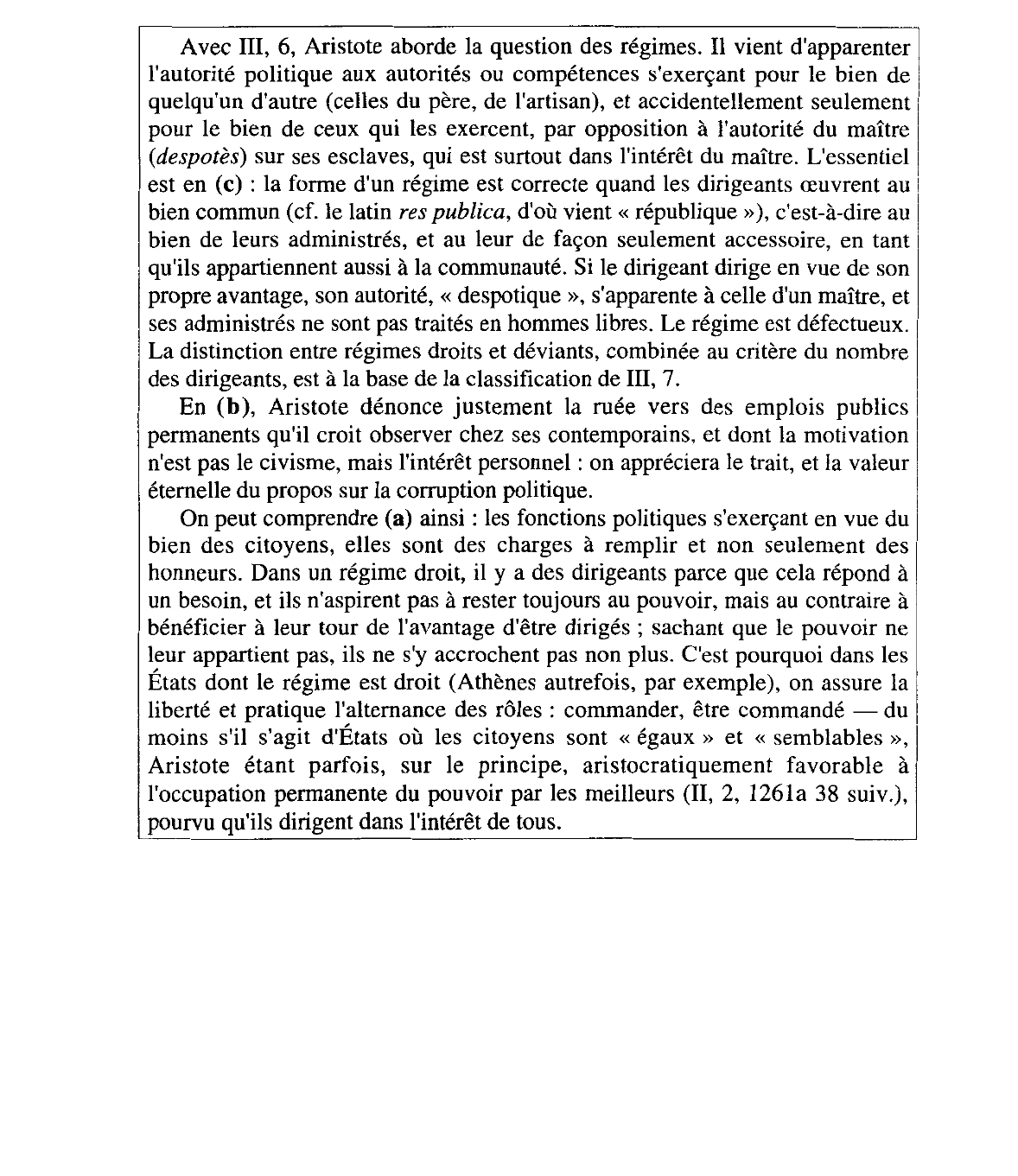 Prévisualisation du document Régimes politiques chez Aristote