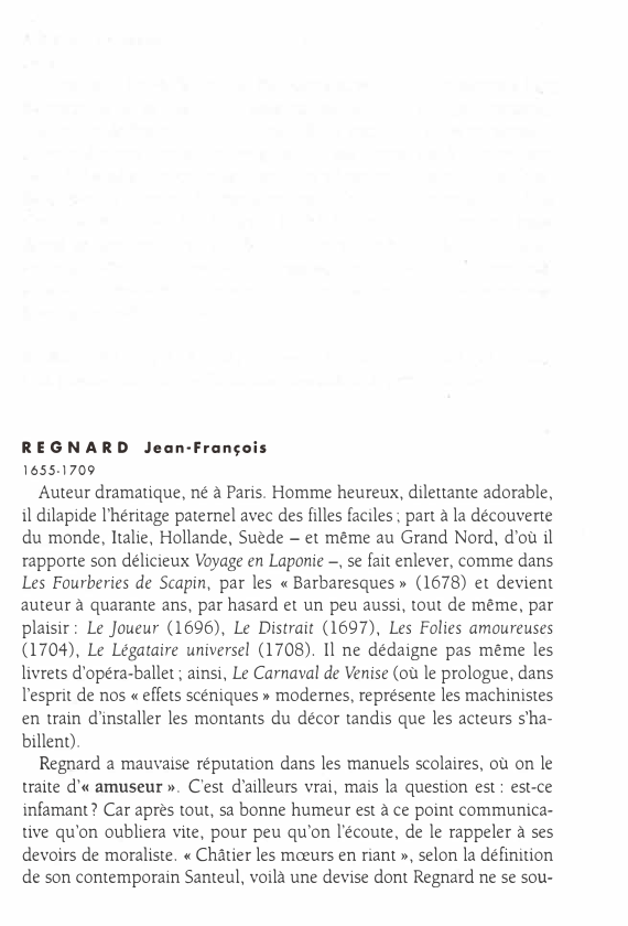 Prévisualisation du document REGNARD Jean-François