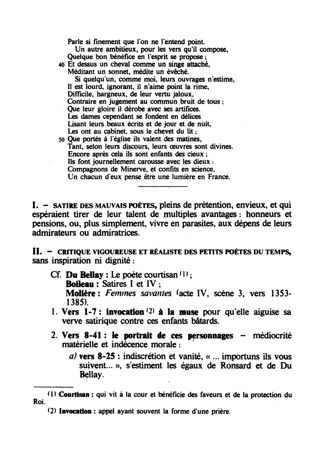 Prévisualisation du document RÉGNIER : SATIRE II (vers 122-176) - POÈTES RIDICULES