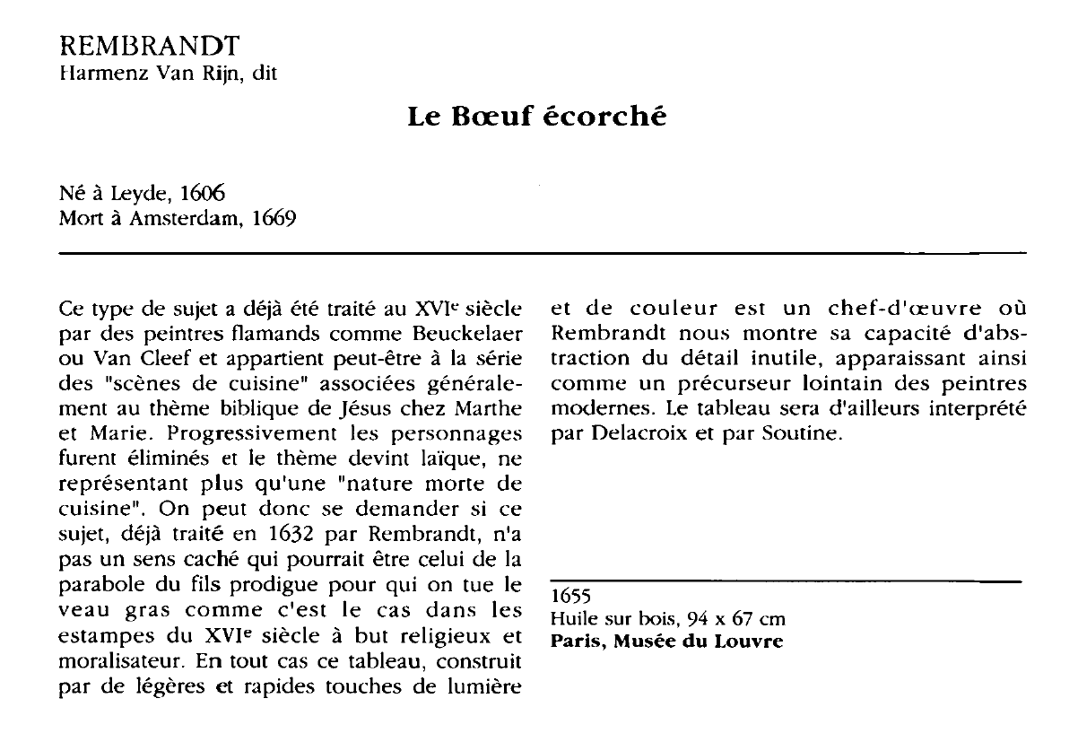 Prévisualisation du document REMBRANDT : Le Boeuf écorché