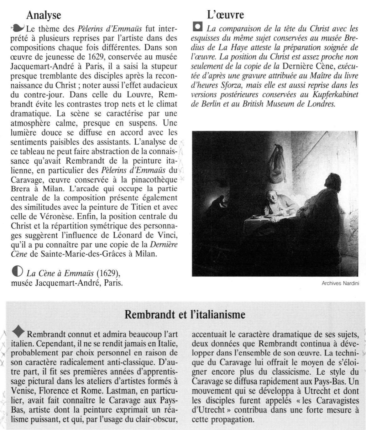 Prévisualisation du document REMBRANDT: LES PELERINS D'EMMAUS