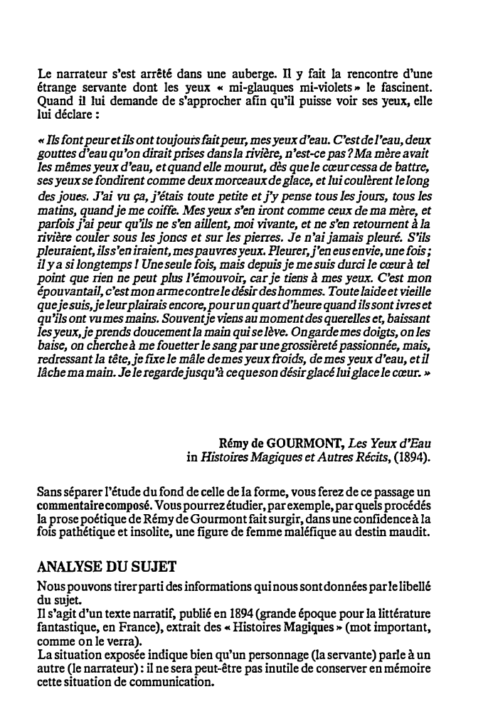 Prévisualisation du document Rémy de Gourmont, Histoires magiques et autres récits - commentaire