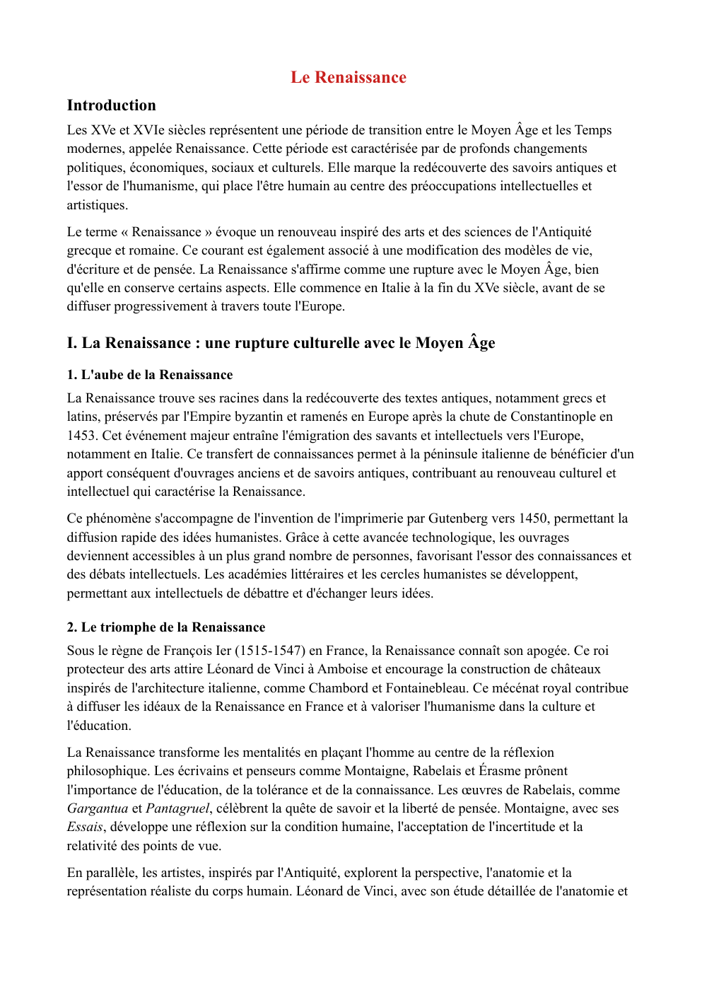 Prévisualisation du document Renaissance