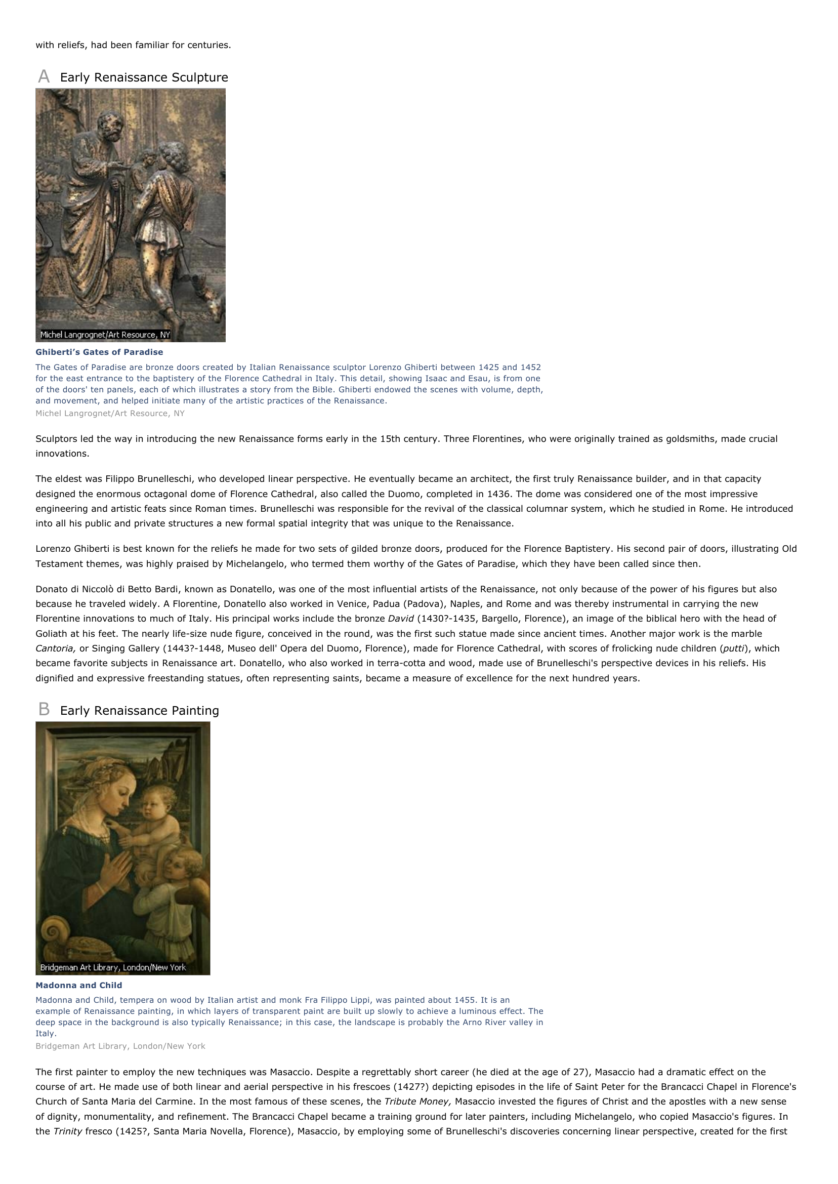 Prévisualisation du document Renaissance Art and Architecture
I

INTRODUCTION

Renaissance Composition
During the Renaissance (15th and 16th centuries) artists discovered new ways to help them create more realistic and
compelling images.