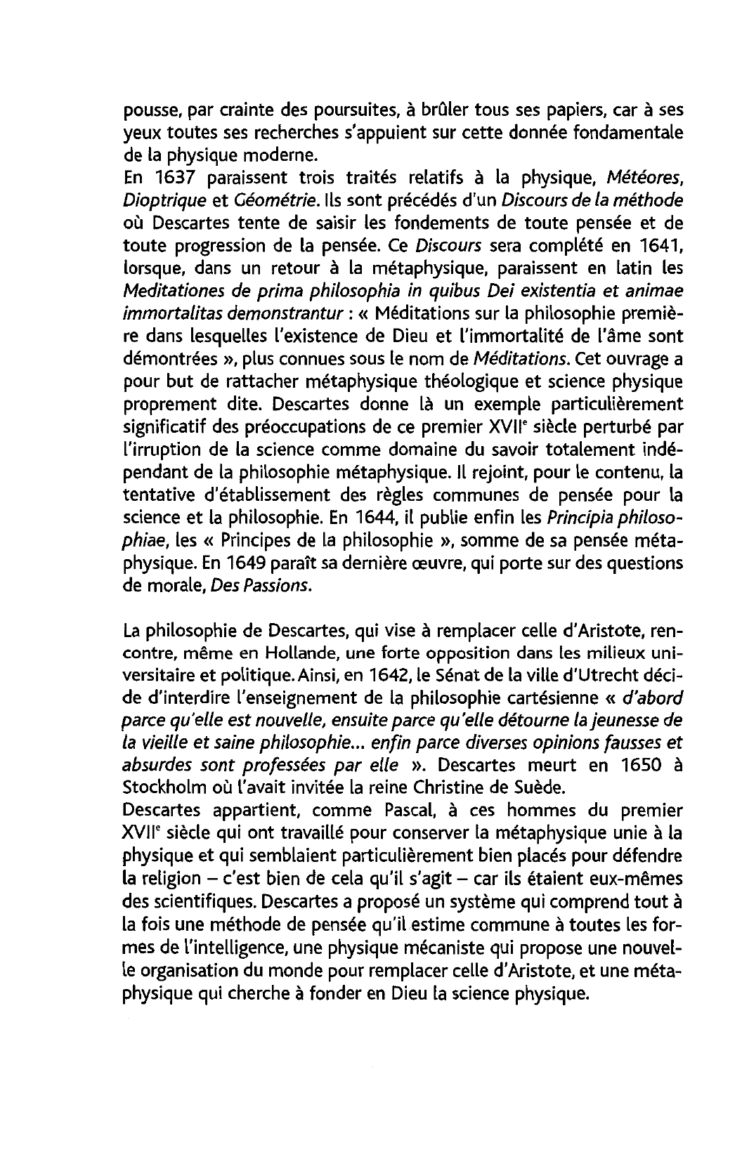 Prévisualisation du document René Descartes (1596-1650): La méthode cartésienne Une métaphysique du doute Dieu, garant du monde physique