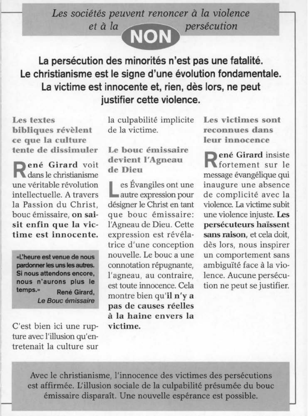 Prévisualisation du document René Girard, Le Bouc émissaire (résumé et analyse)