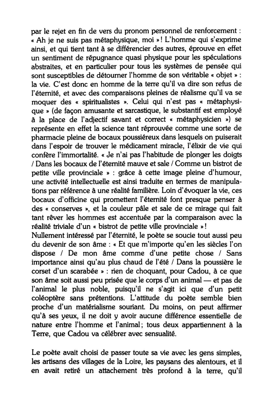 Prévisualisation du document René-Guy Cadou : « Ah ! Je ne suis pas métaphysique, moi., extrait de Hélène ou le Règne végétal