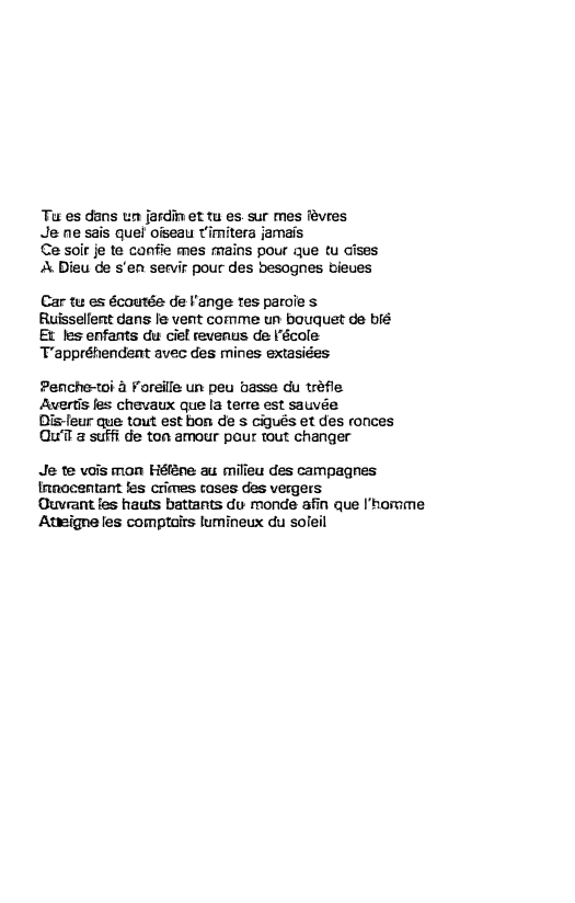 Prévisualisation du document René-Guy Cadou, Hélène ou le règne végétal.