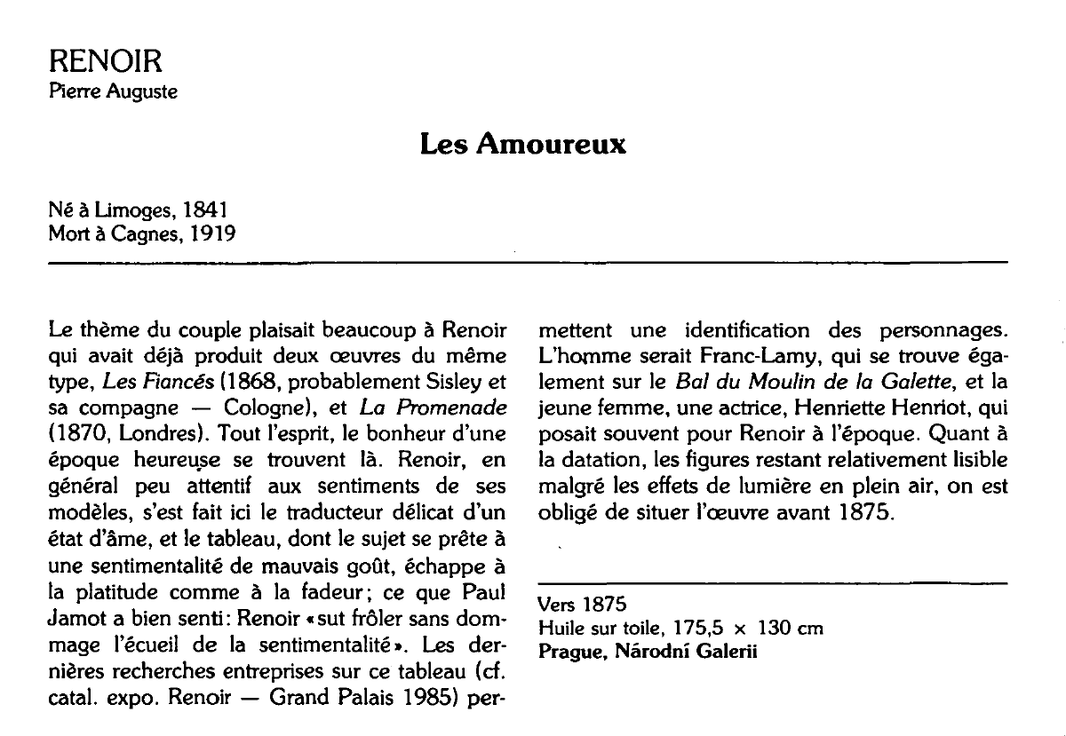 Prévisualisation du document RENOIR Pierre Auguste : Les Amoureux