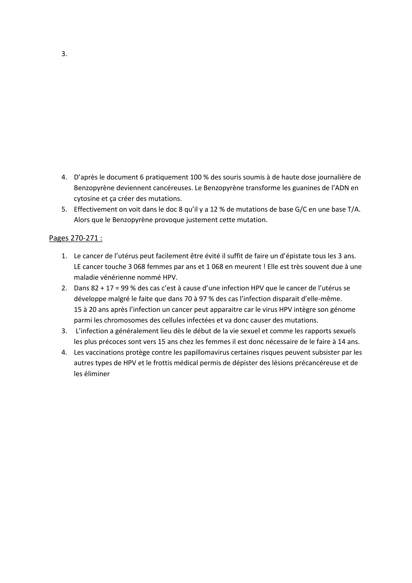 Prévisualisation du document Réponses aux questions des pages 264 à 271 du manuel Belin 1er S 2011 (SVT)