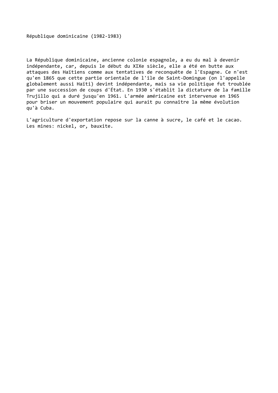 Prévisualisation du document République dominicaine (1982-1983)