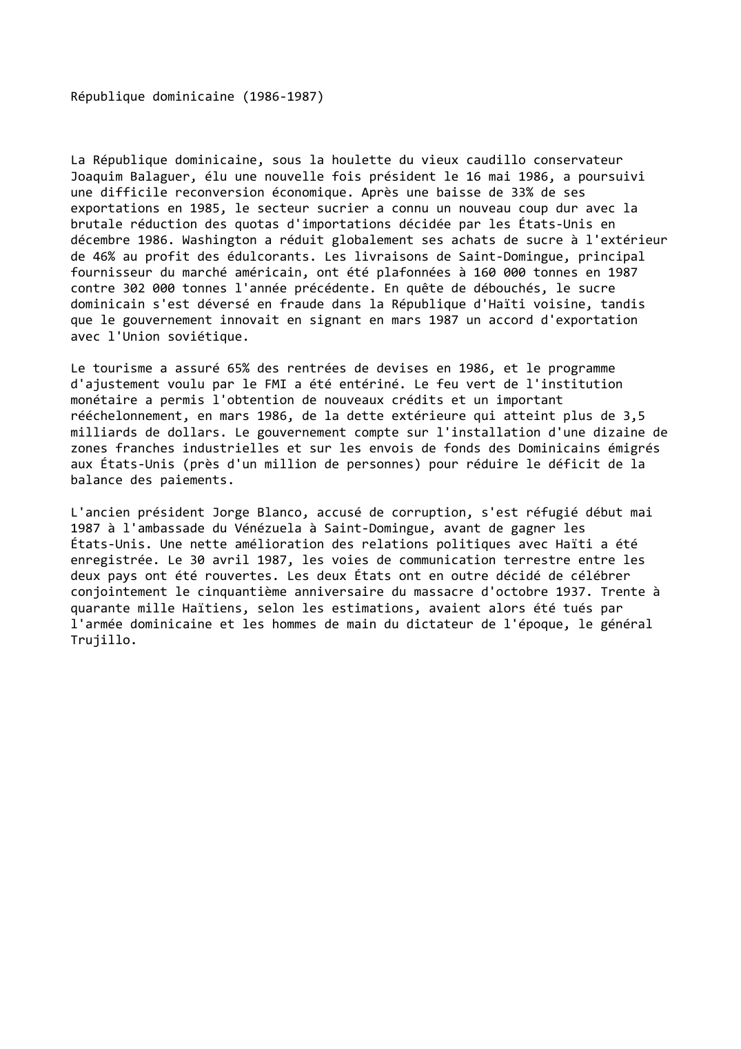 Prévisualisation du document République dominicaine (1986-1987)