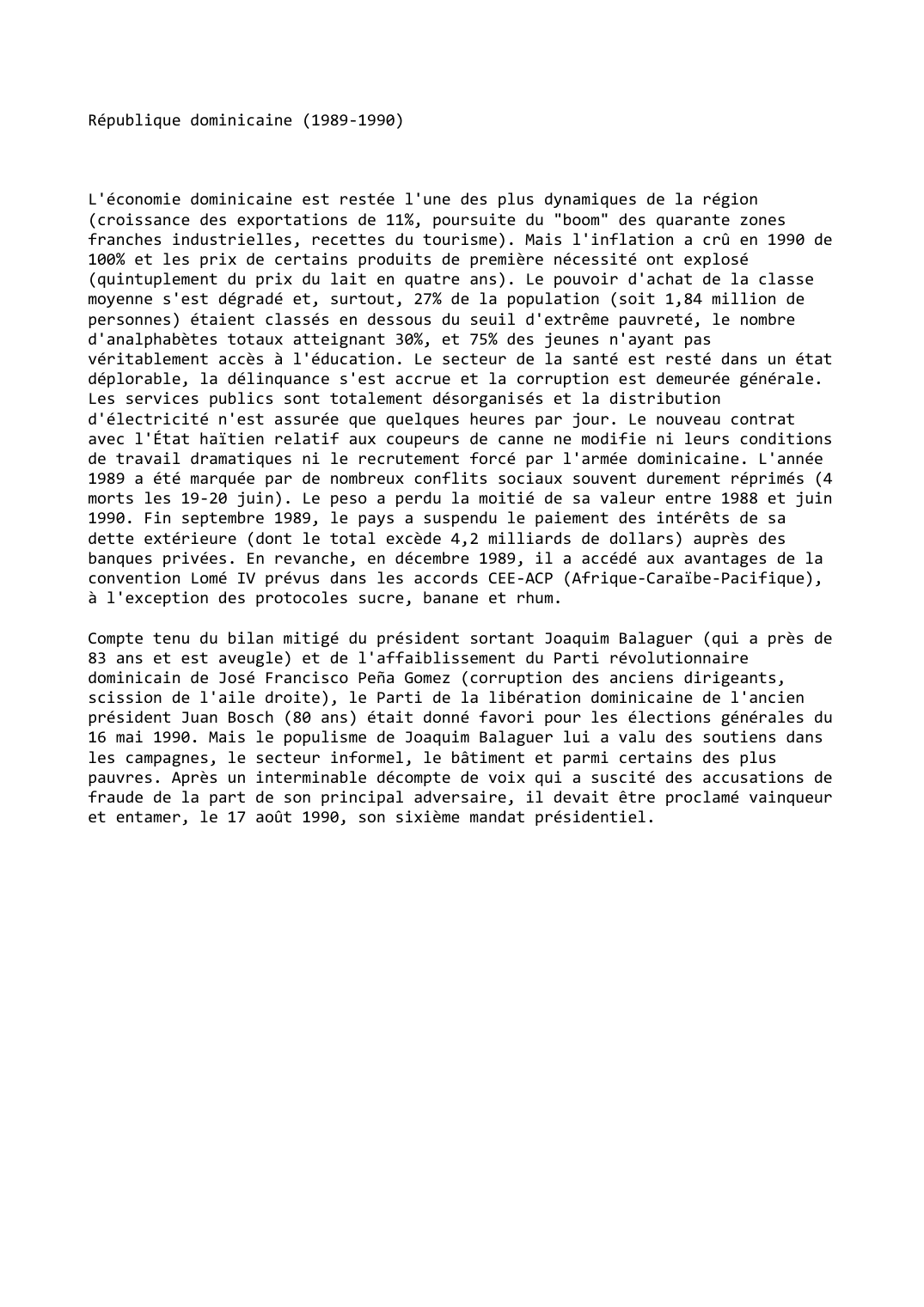 Prévisualisation du document République dominicaine (1989-1990)