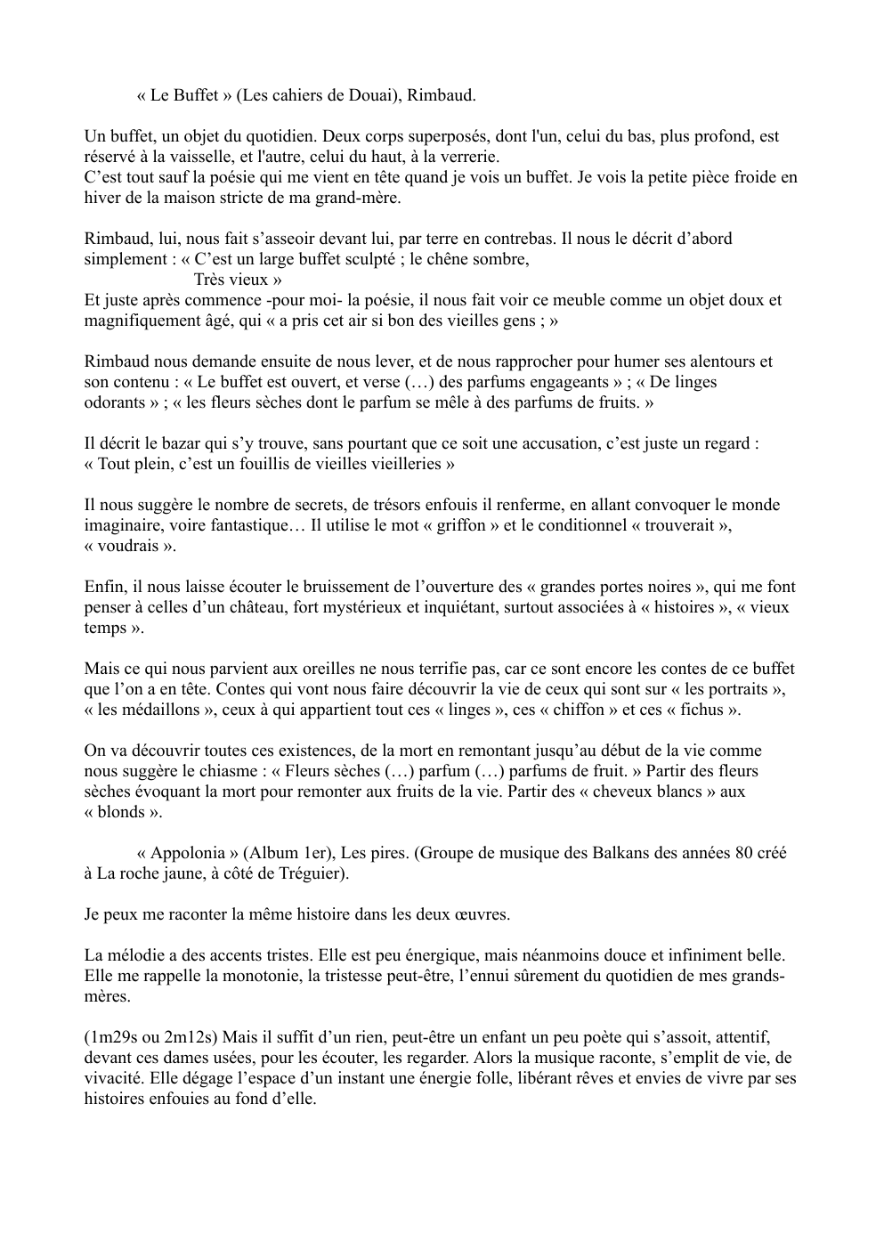 Prévisualisation du document Ressenti sur "Le buffet"
