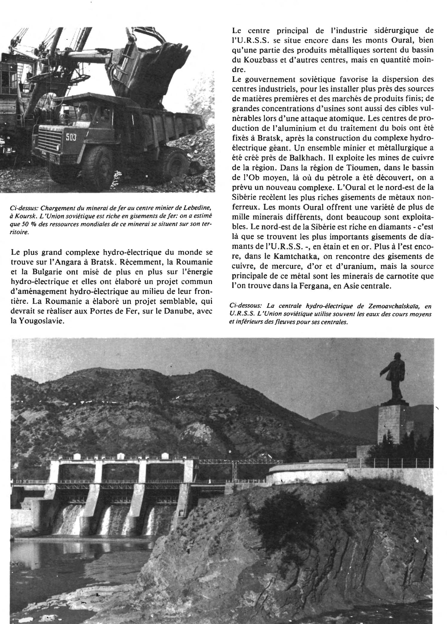 Prévisualisation du document Ressources minérales et industries de l'Union soviétique