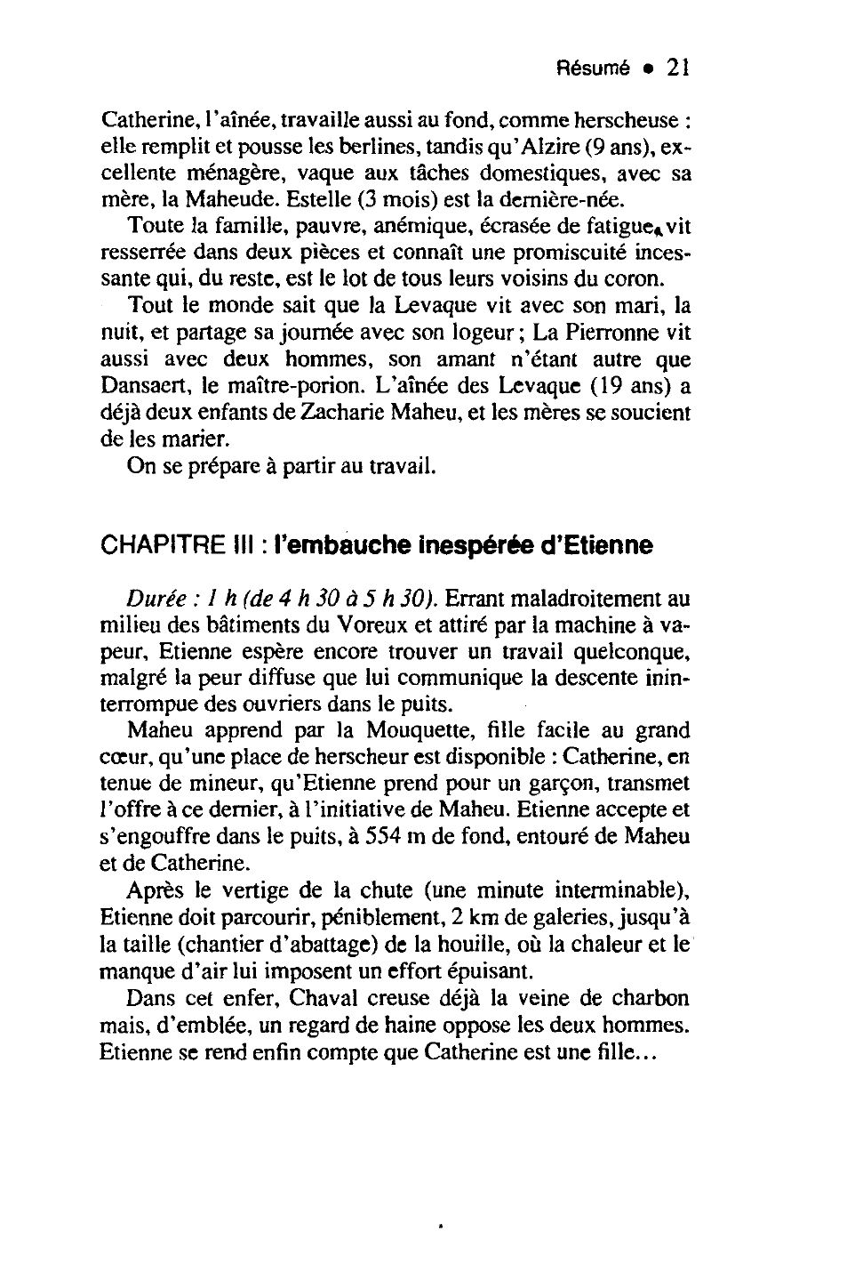 Prévisualisation du document RÉSUMÉ DE GERMINAL DE ZOLA