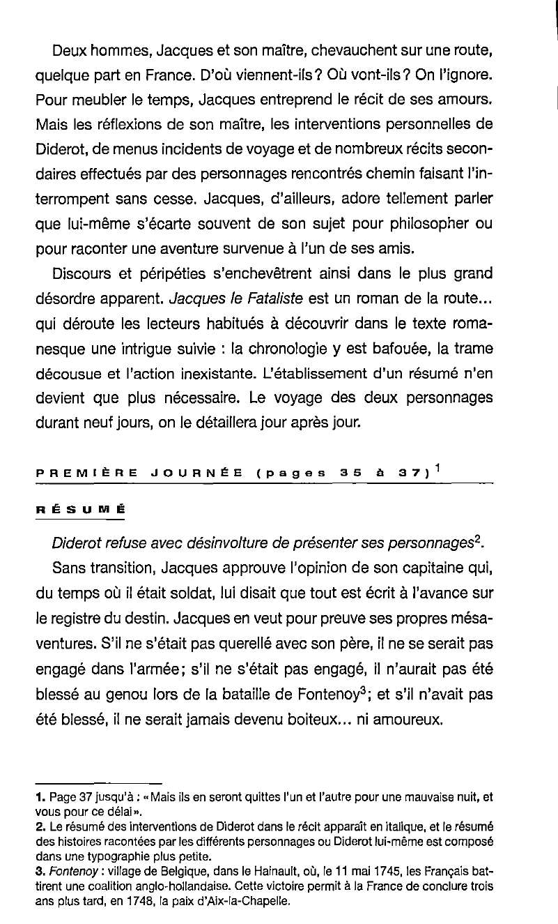 Prévisualisation du document Résumé de Jacques le fataliste de Diderot