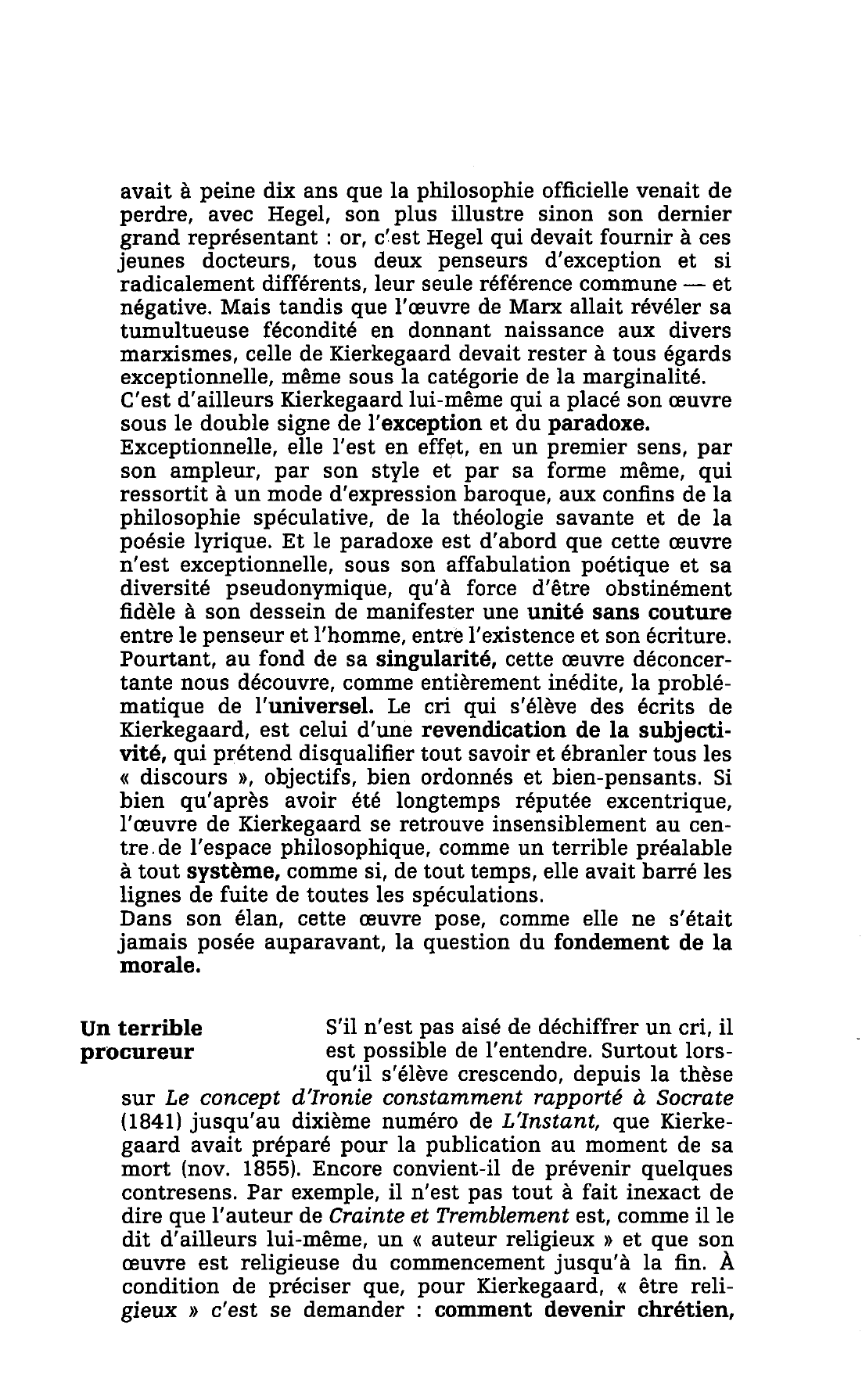 Prévisualisation du document Résumé de la philosophie de KIERKEGAARD